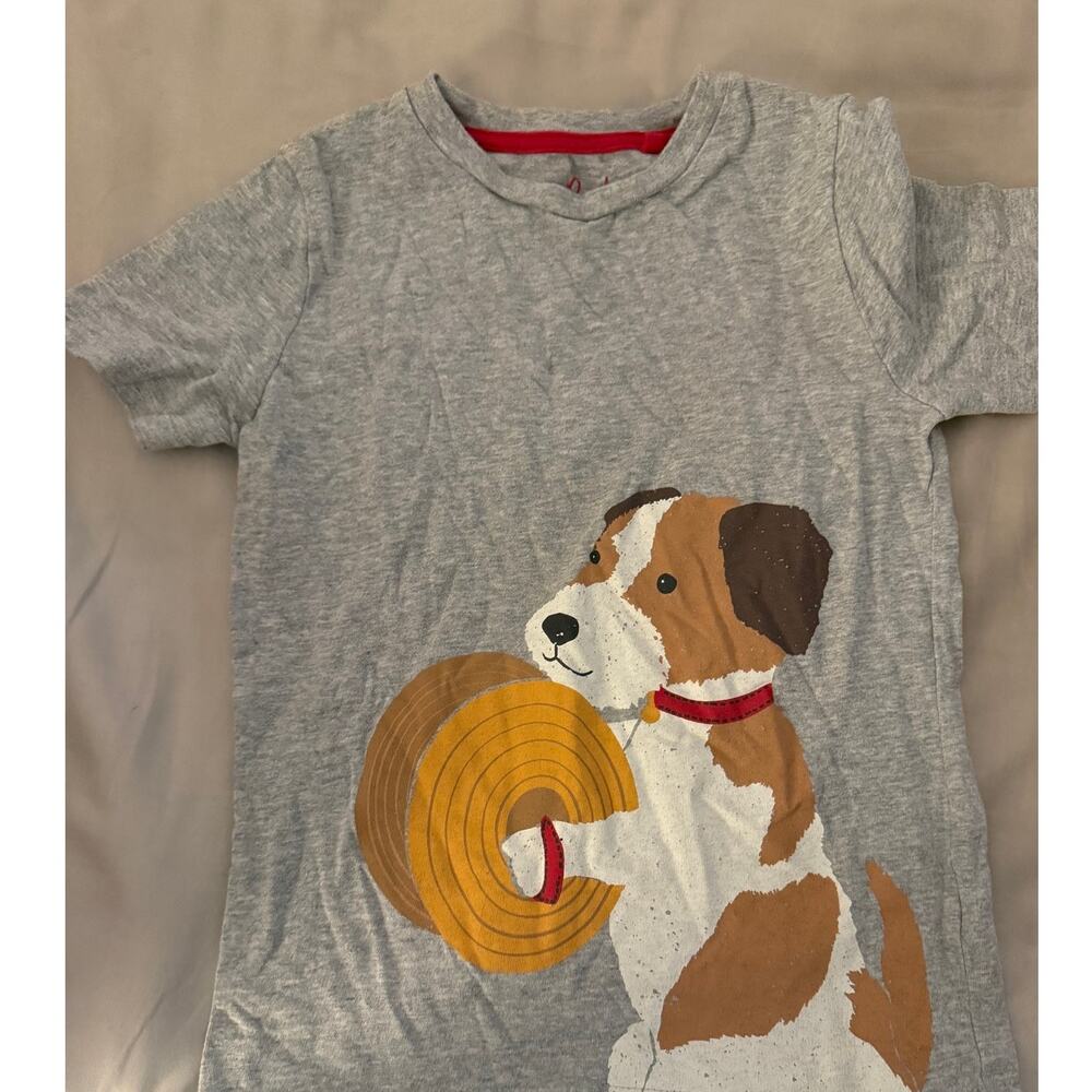 Mini Boden grey dog shirt size 6